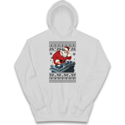 DJ Santa Christmas Kids Hoodie