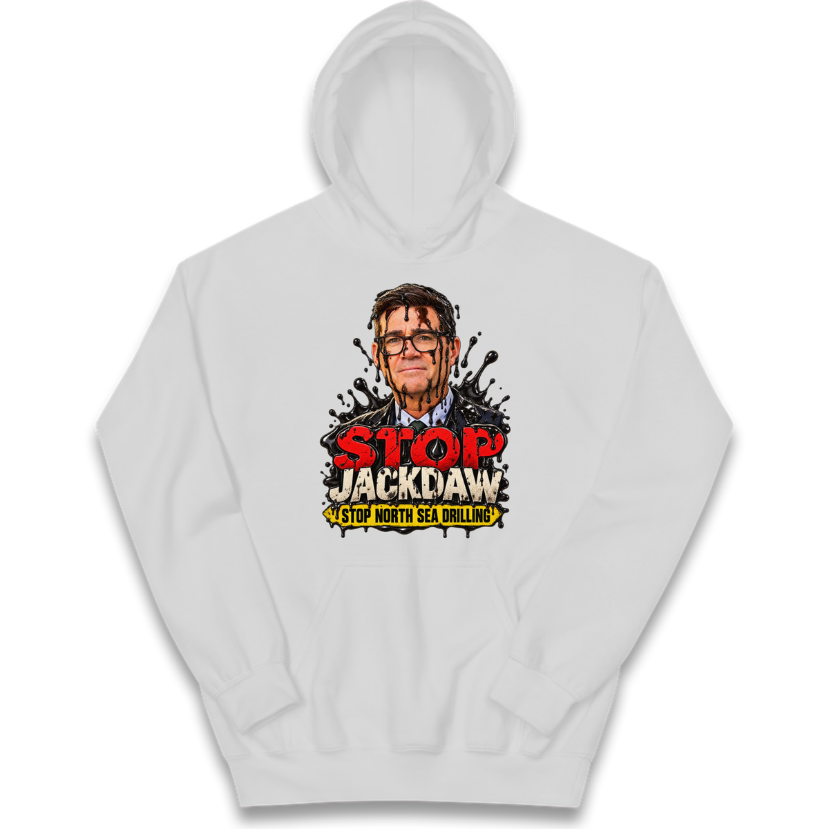 Stop Jackdaw Stop North Sea Drilling Andy Burnham Kids Hoodie