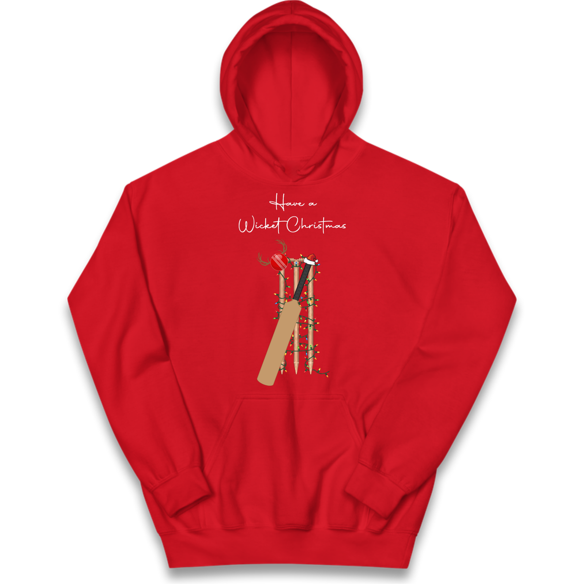 Cricket Bat Graphic Christmas Kids Hoodie