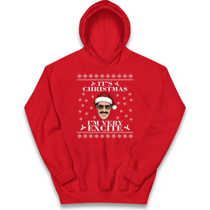 I Very Excite Christmas Kids Hoodie