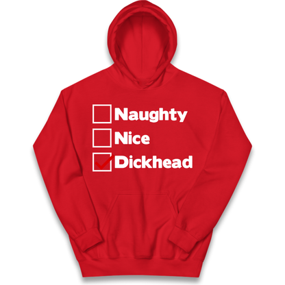 Naughty List Slogan Kids Hoodie
