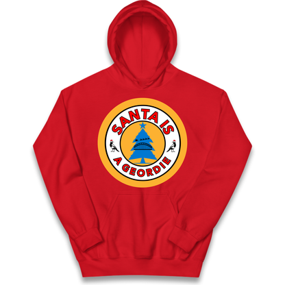 Geordie Santa  Christmas Kids Hoodie
