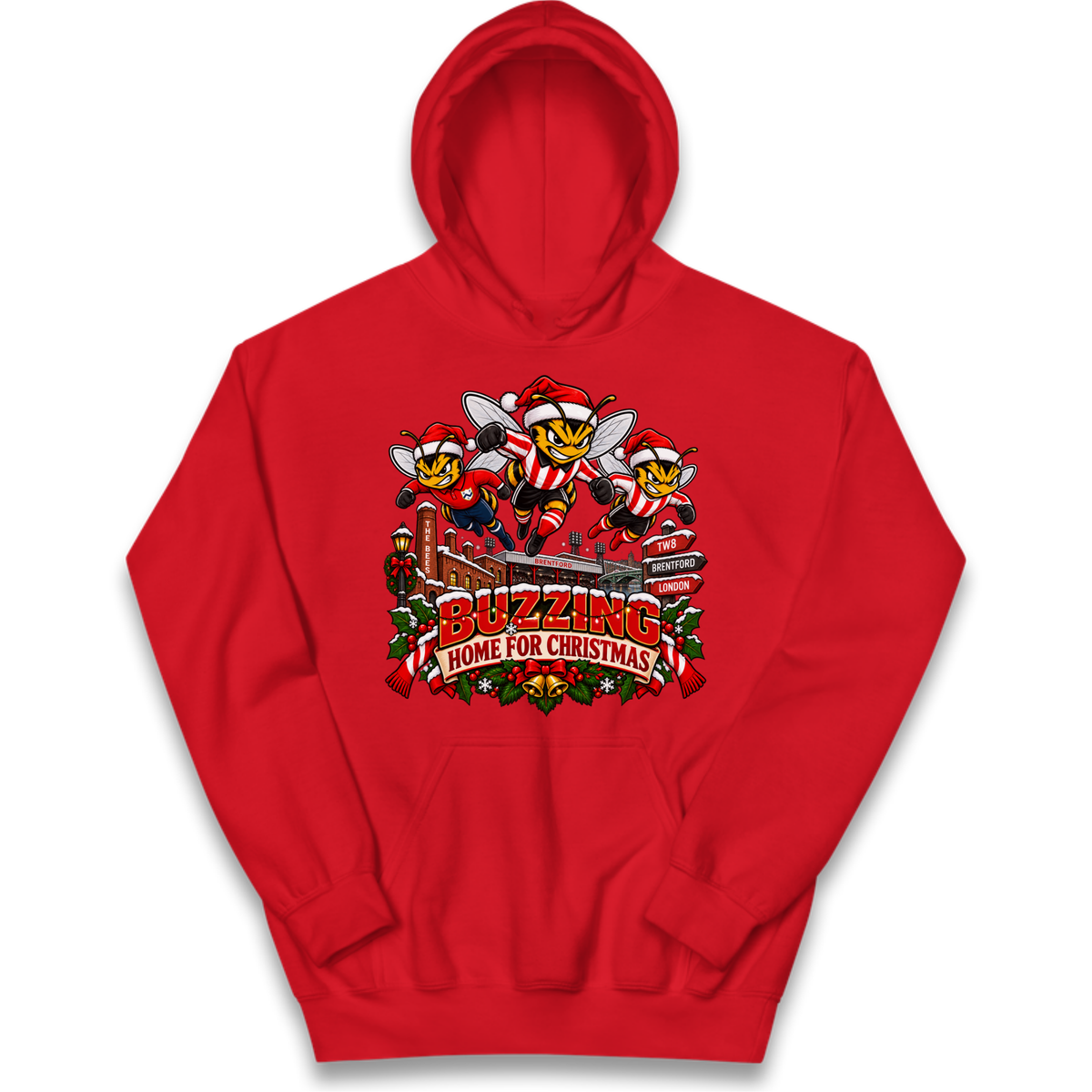Brentford Football Christmas Kids Hoodie