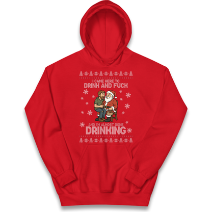 Rude Santa Graphic Kids Hoodie