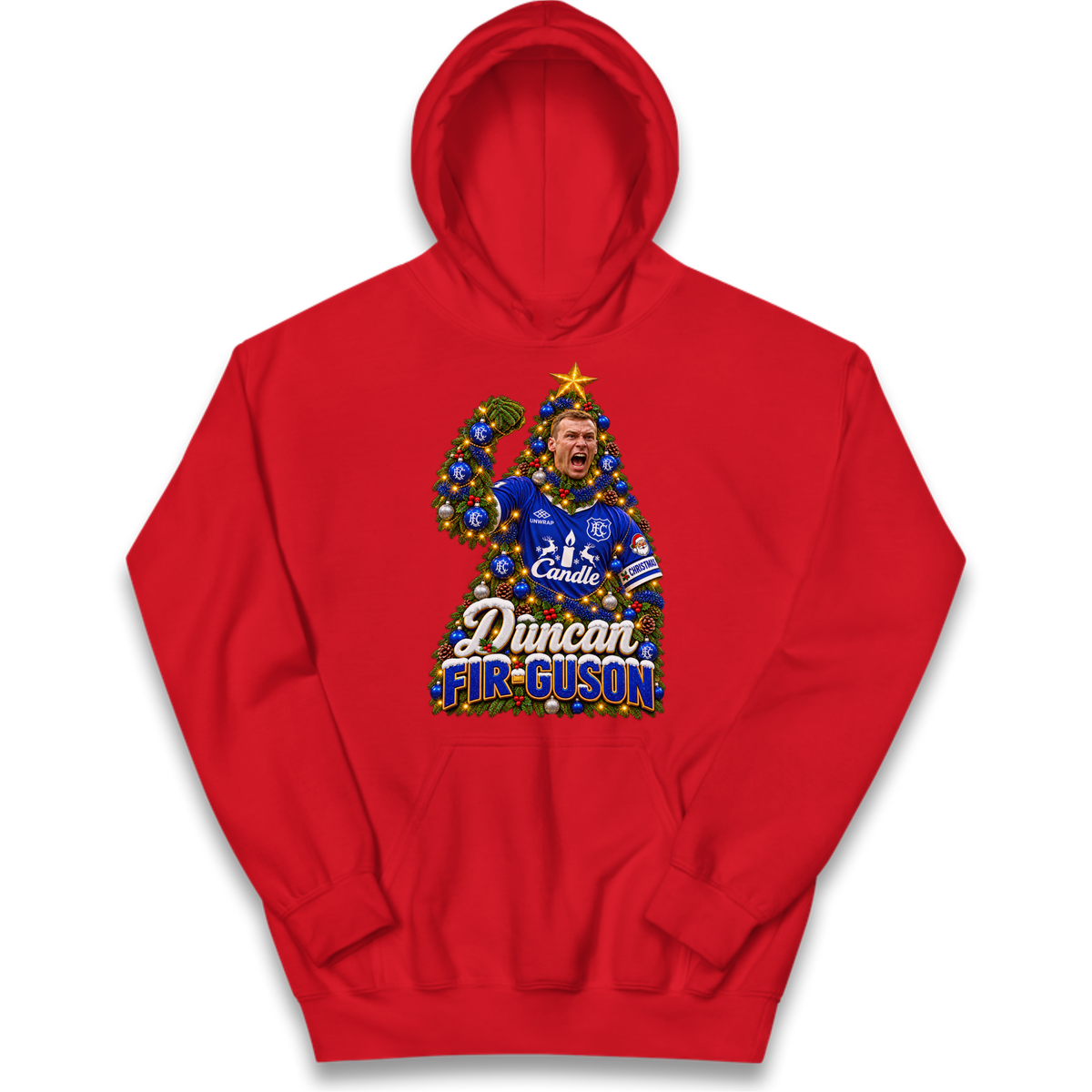Duncan Ferguson Everton Christmas Kids Hoodie