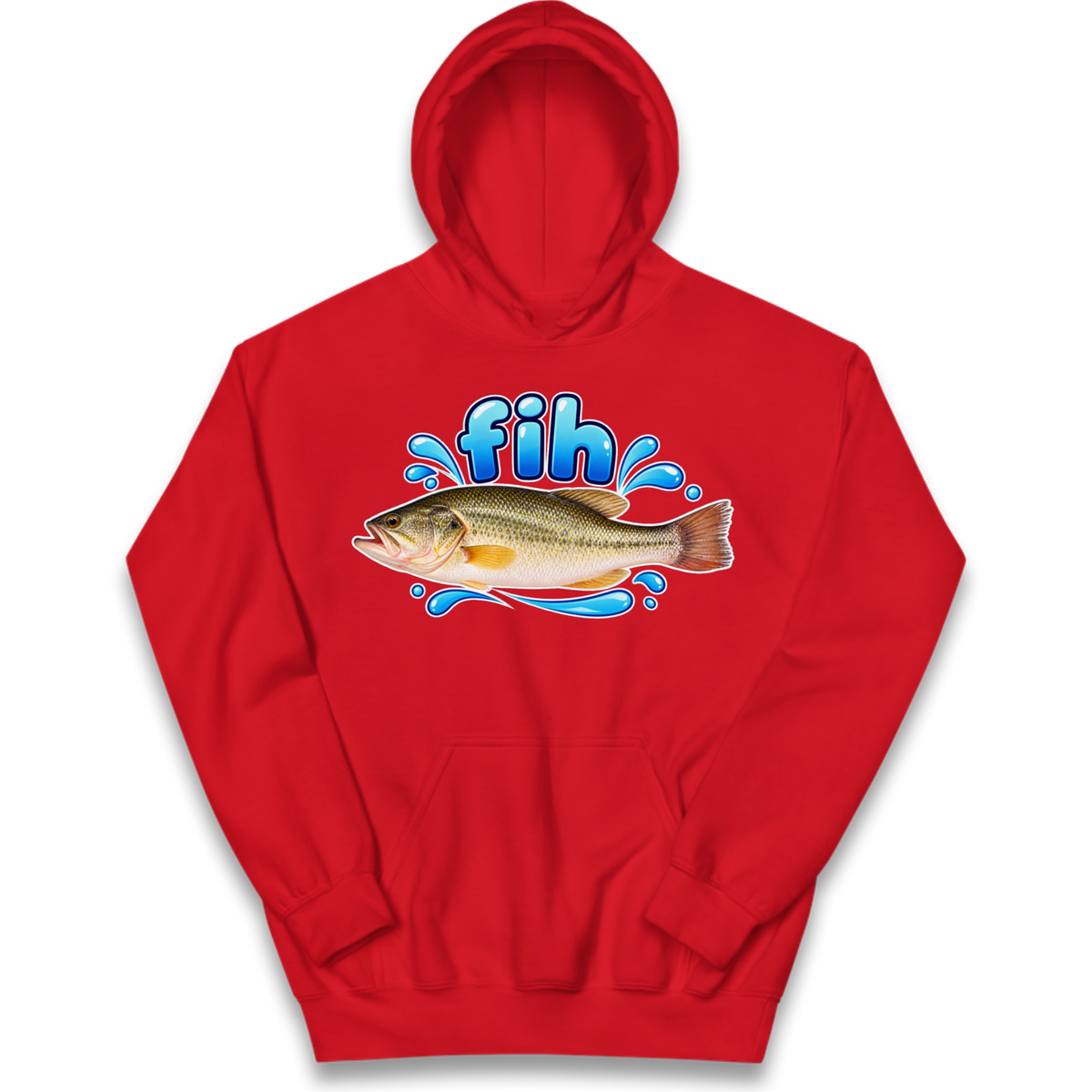 Fih Funny Bass Fish Kids Hoodie