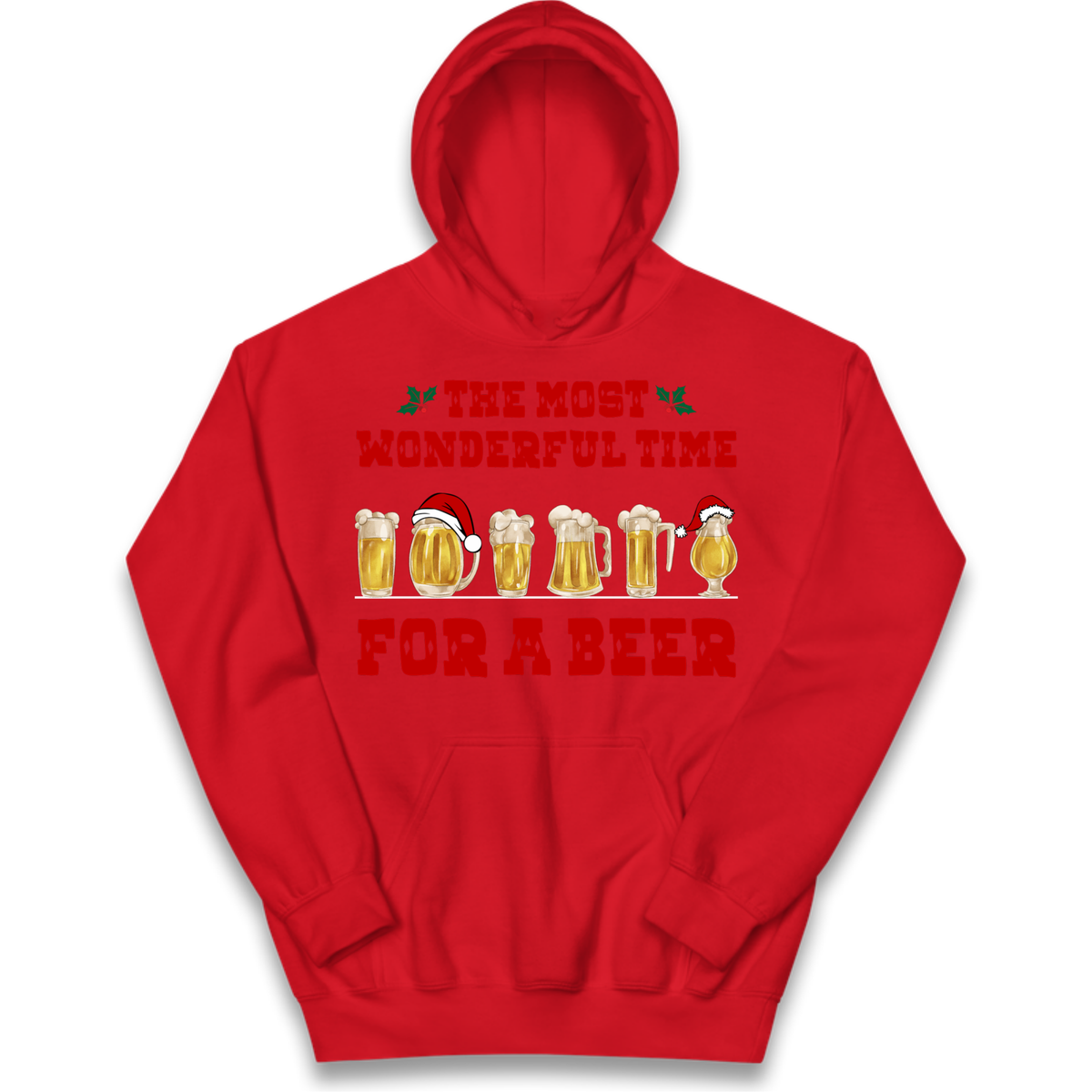 Festive Pint Graphic Kids Hoodie