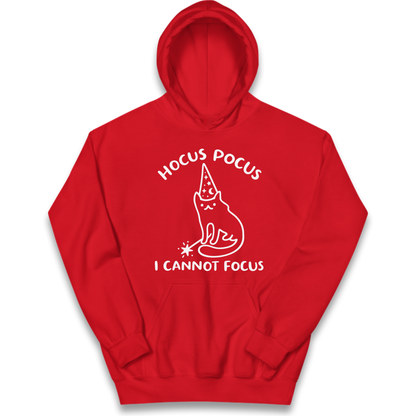 Hocus Pocus I Cannot Focus Kids Hoodie