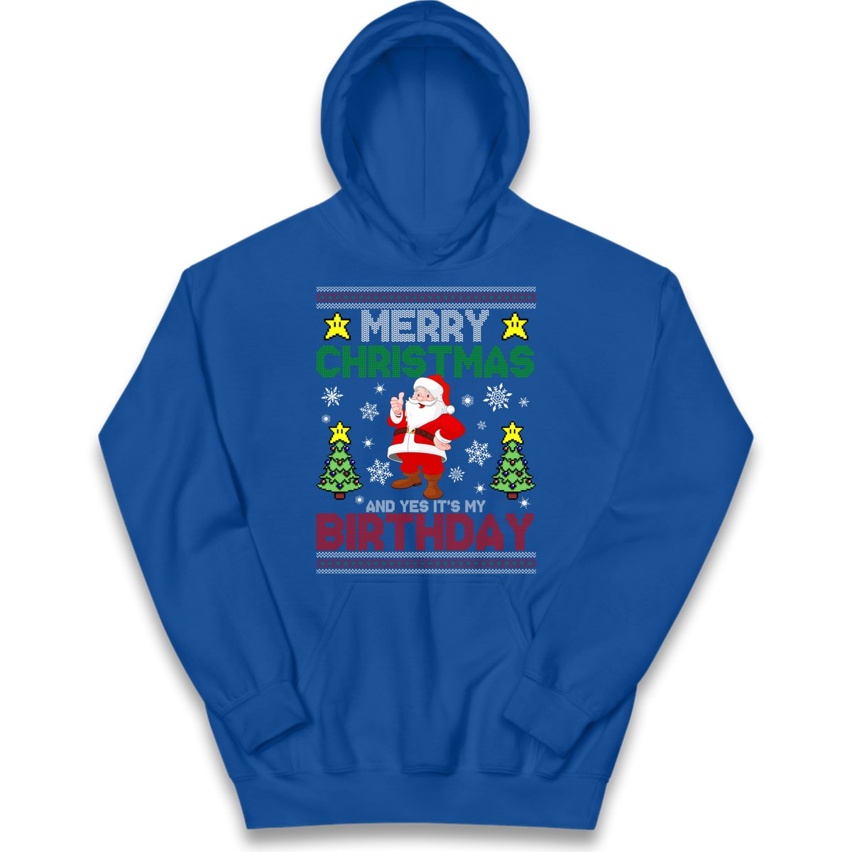 Santa birthday design Kids Hoodie