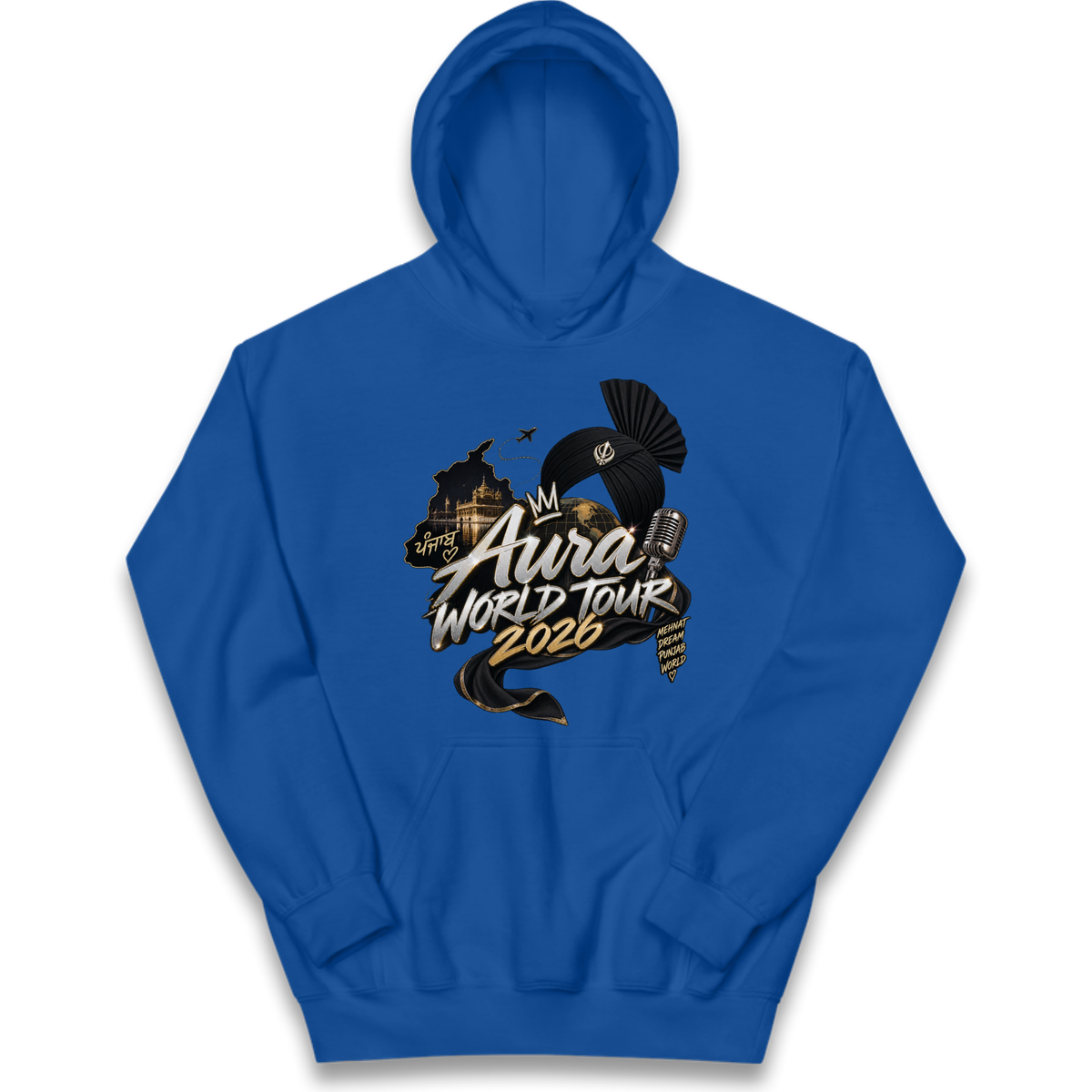 Diljit Dosanjh Aura World Tour 2026 Kids Hoodie