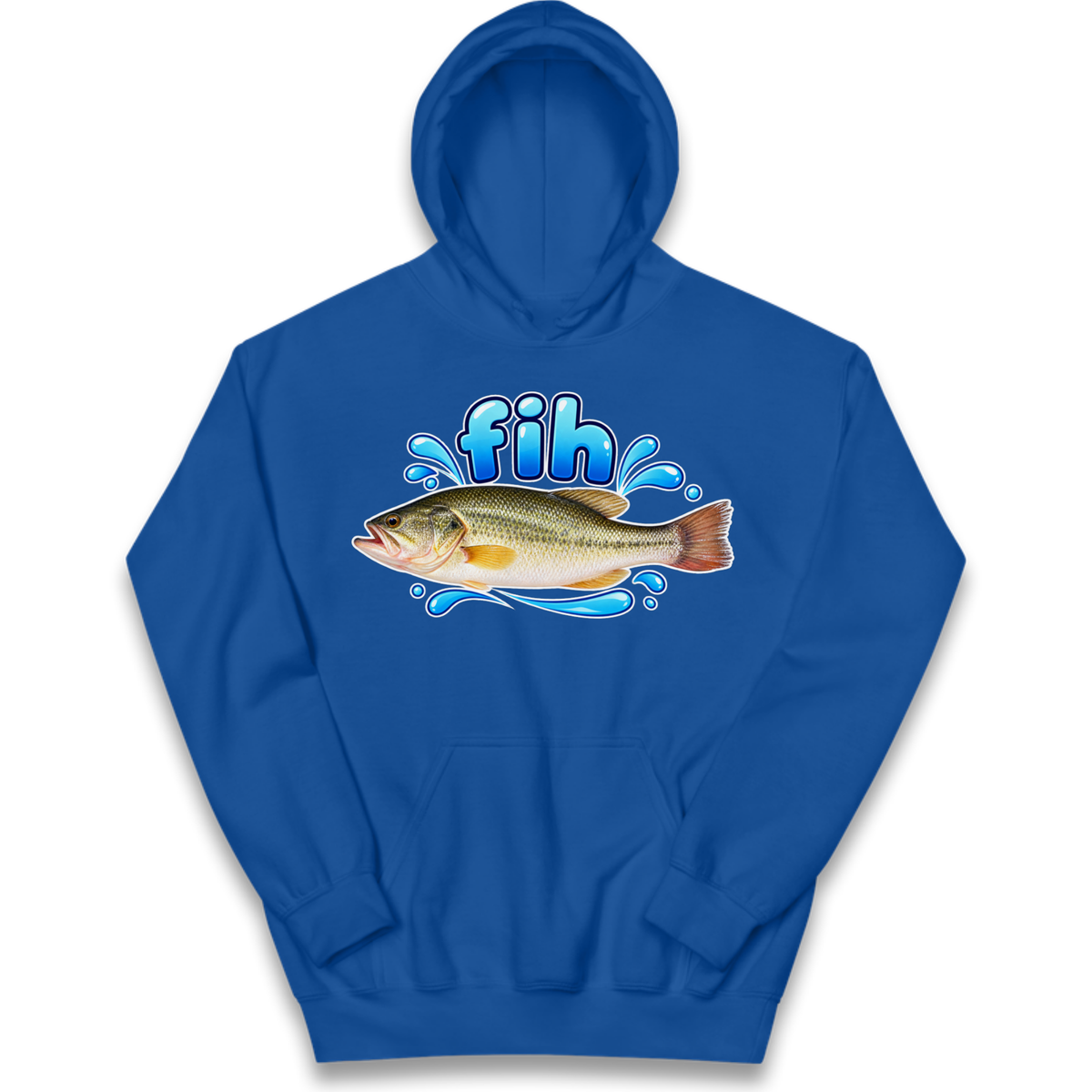 Fih Funny Bass Fish Kids Hoodie