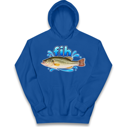 Fih Funny Bass Fish Kids Hoodie