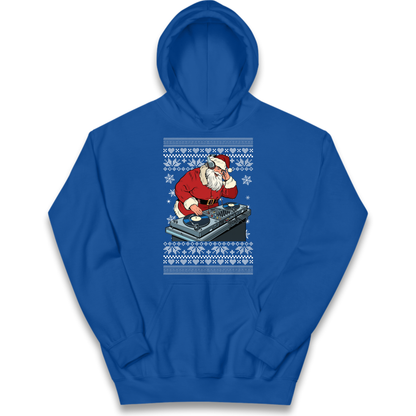 DJ Santa Christmas Kids Hoodie