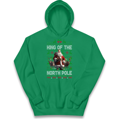 King Santa Christmas Kids Hoodie