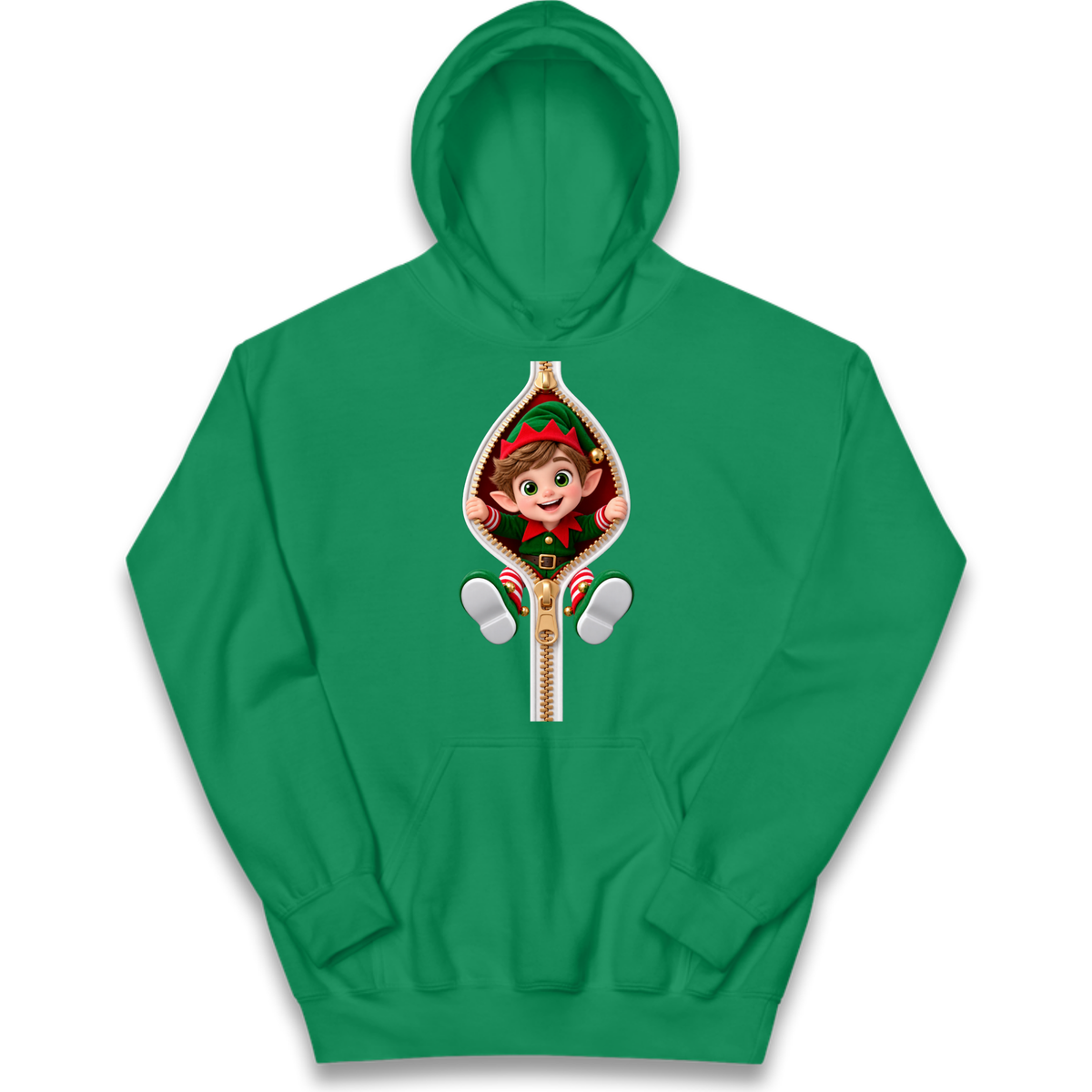 Elf Christmas Jumper Kids Hoodie