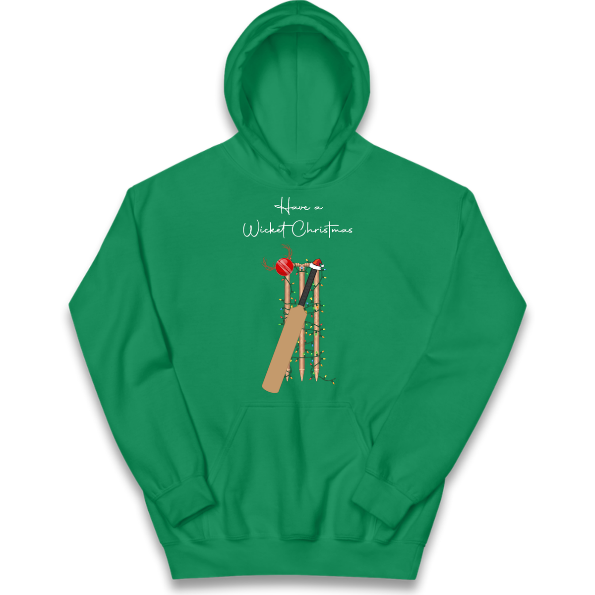 Cricket Bat Graphic Christmas Kids Hoodie