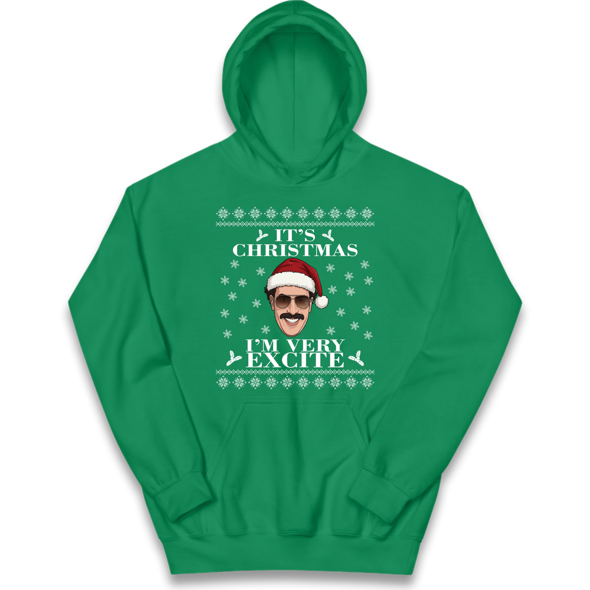 I Very Excite Christmas Kids Hoodie