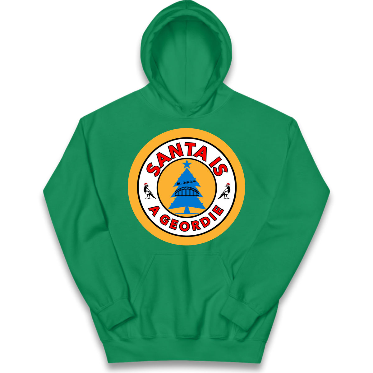 Geordie Santa  Christmas Kids Hoodie