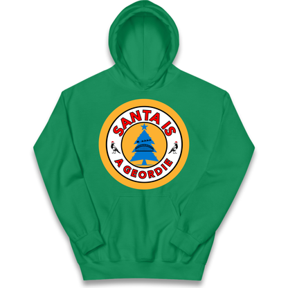 Geordie Santa  Christmas Kids Hoodie
