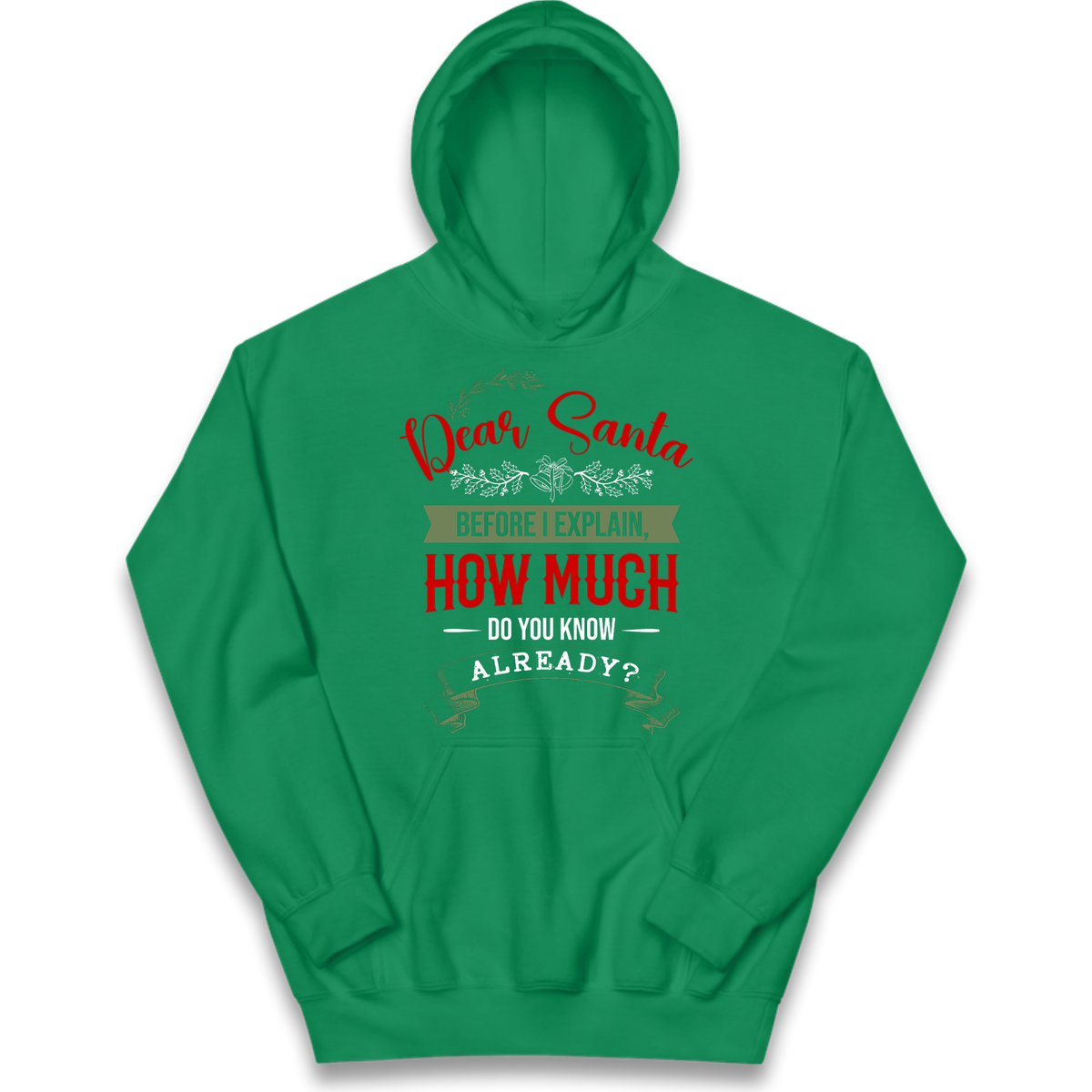 naughty christmas outfit Kids Hoodie