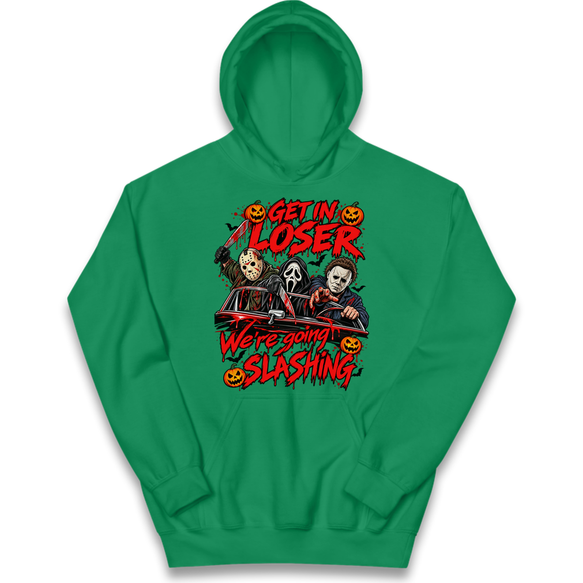 Retro Horror Movie Halloween Slasher Villains Kids Hoodie
