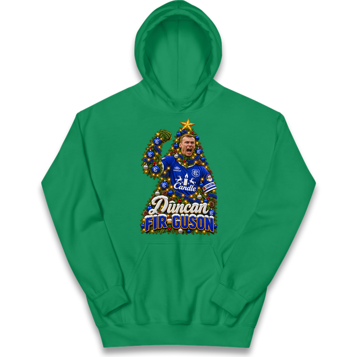 Duncan Ferguson Everton Christmas Kids Hoodie