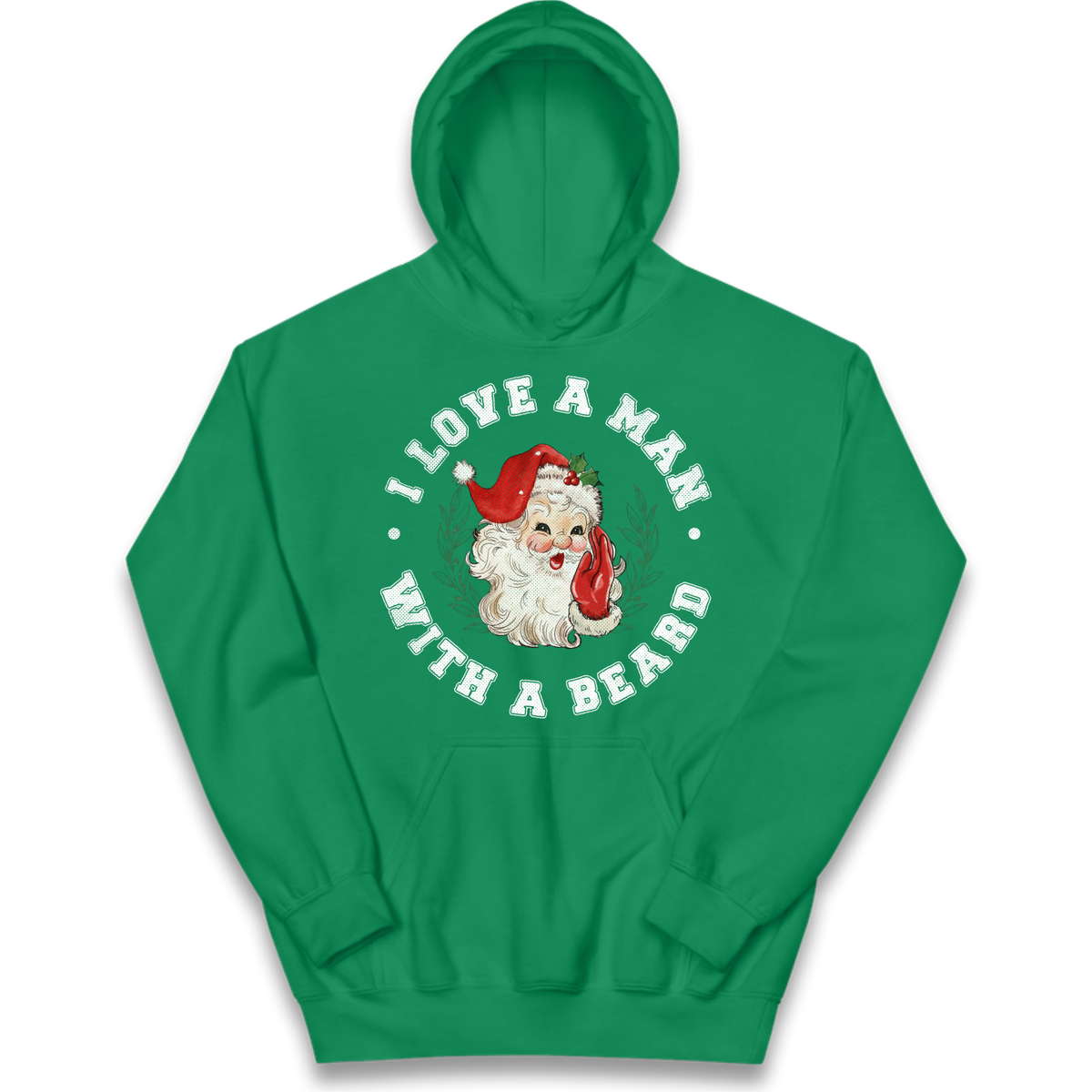 I Love A Man With A Beard Kids Hoodie