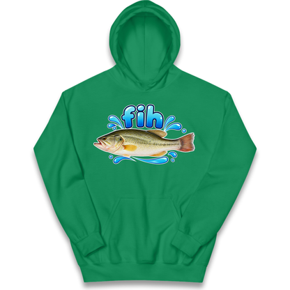 Fih Funny Bass Fish Kids Hoodie