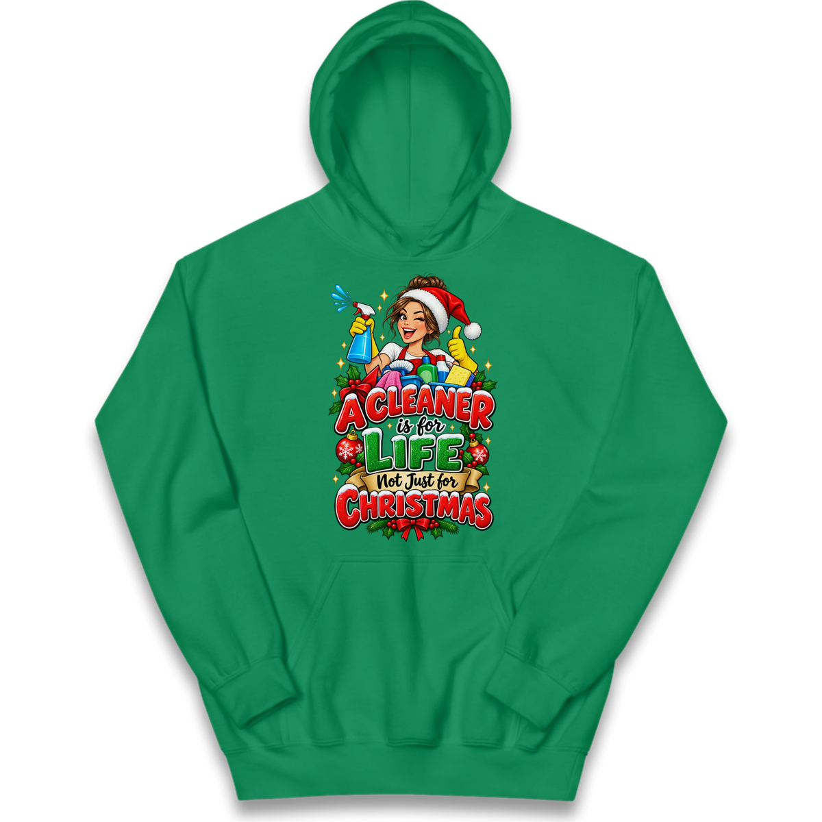 Cleaner Christmas Kids Hoodie