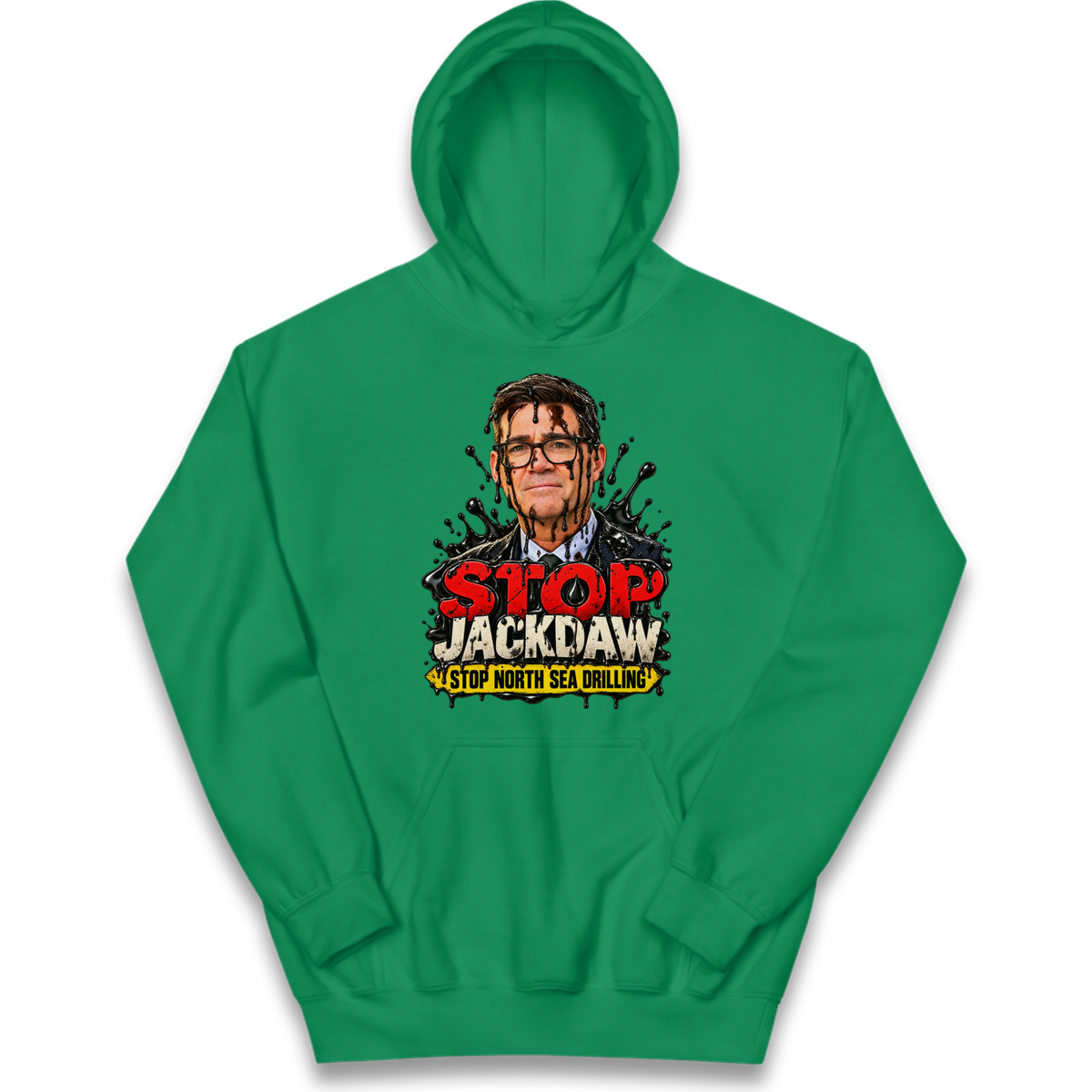 Stop Jackdaw Stop North Sea Drilling Andy Burnham Kids Hoodie