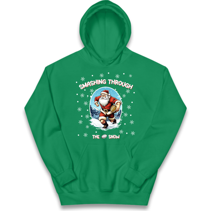 Rugby Santa Clothing Kids Hoodie