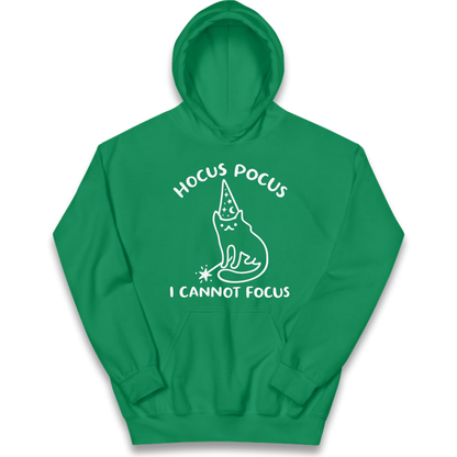 Hocus Pocus I Cannot Focus Kids Hoodie
