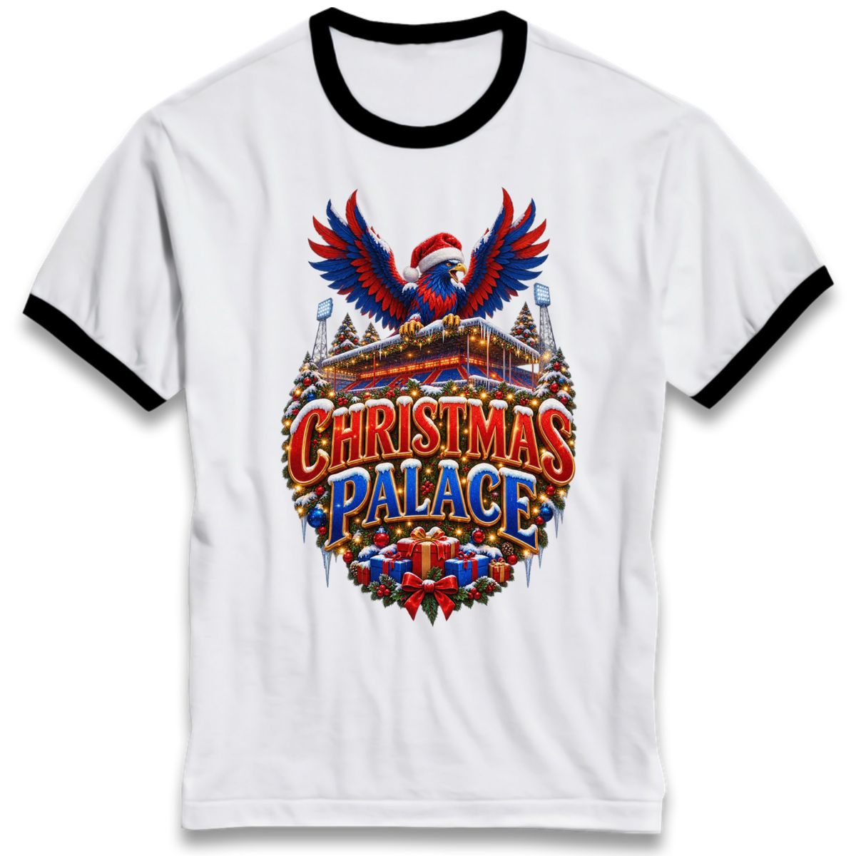 Crystal Palace Football Christmas Ringer T-Shirt