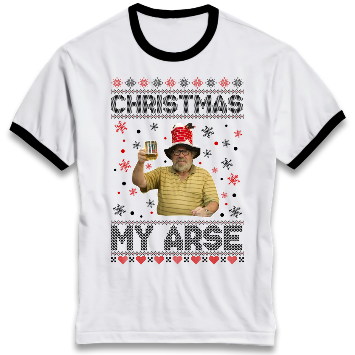 Christmas My Arse Ringer T-Shirt