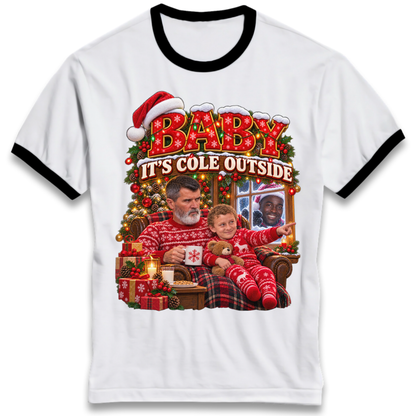 Roy Keane Man Utd Christmas Ringer T-Shirt