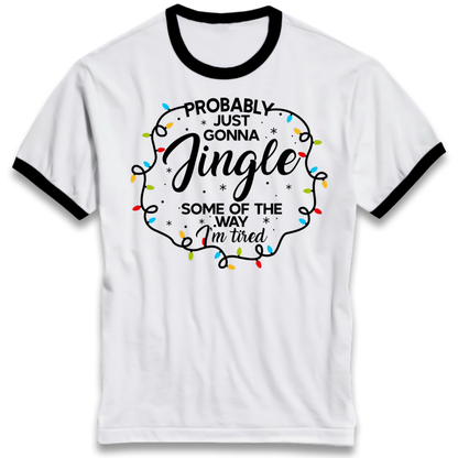 Lazy Festive Outfit Ringer T-Shirt