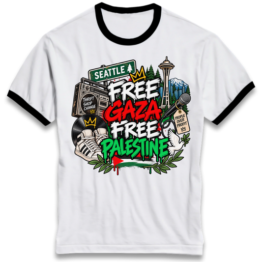 Macklemore Ed Sheeran Tour Palestine Ringer T-Shirt