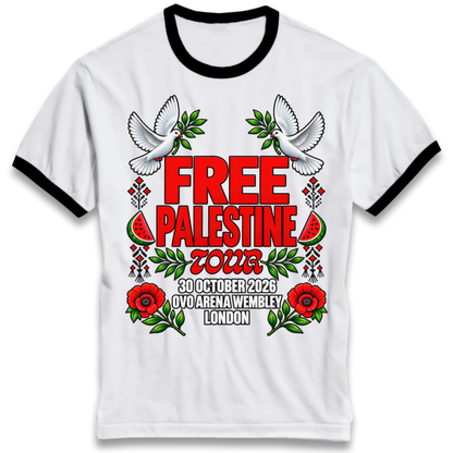 Macklemore and Friends Free Palestine Tour London 2026 Ringer T-Shirt