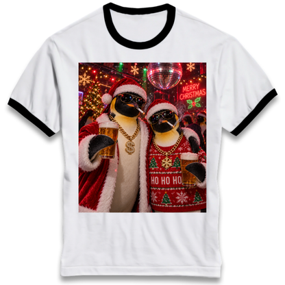 Penguin Christmas Ringer T-Shirt