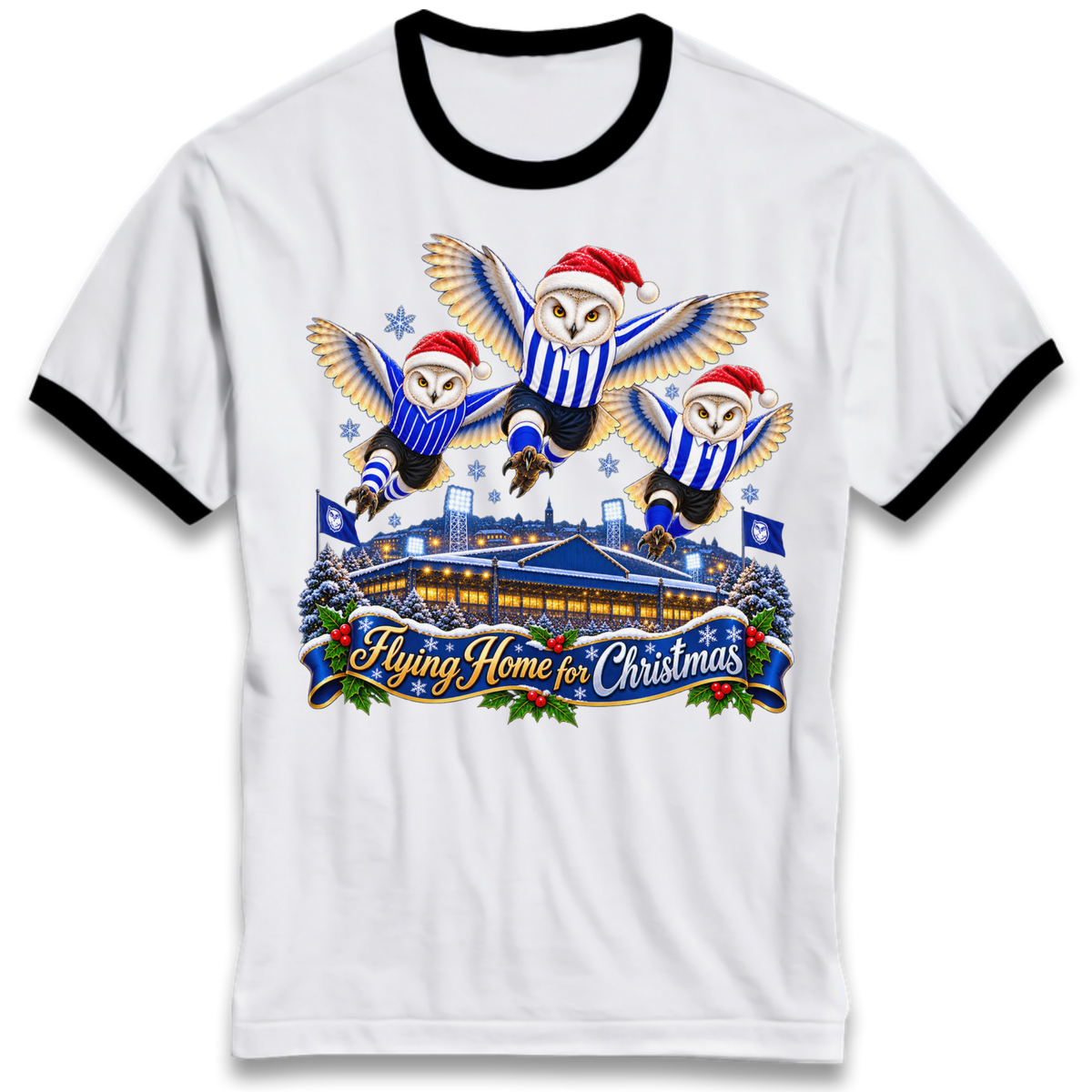Sheff Wed Christmas Ringer T-Shirt