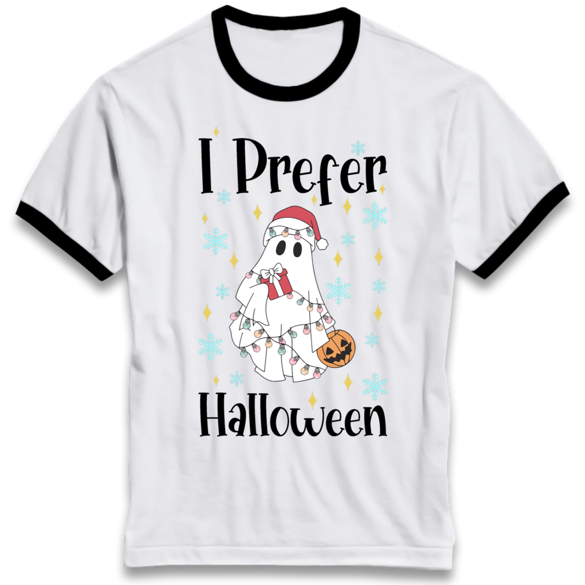 Halloween Christmas Crossover Ringer T-Shirt
