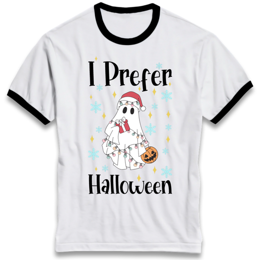 Halloween Christmas Crossover Ringer T-Shirt