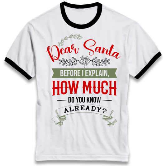 naughty christmas outfit Ringer T-Shirt