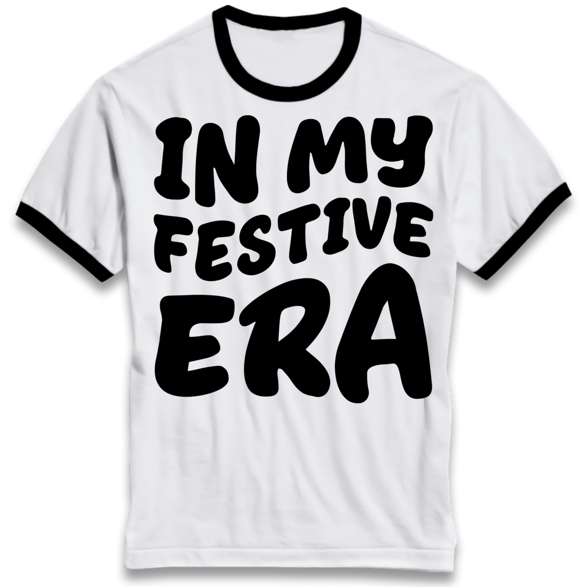 Modern Christmas Slogan Ringer T-Shirt