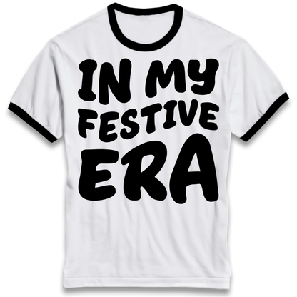 Modern Christmas Slogan Ringer T-Shirt