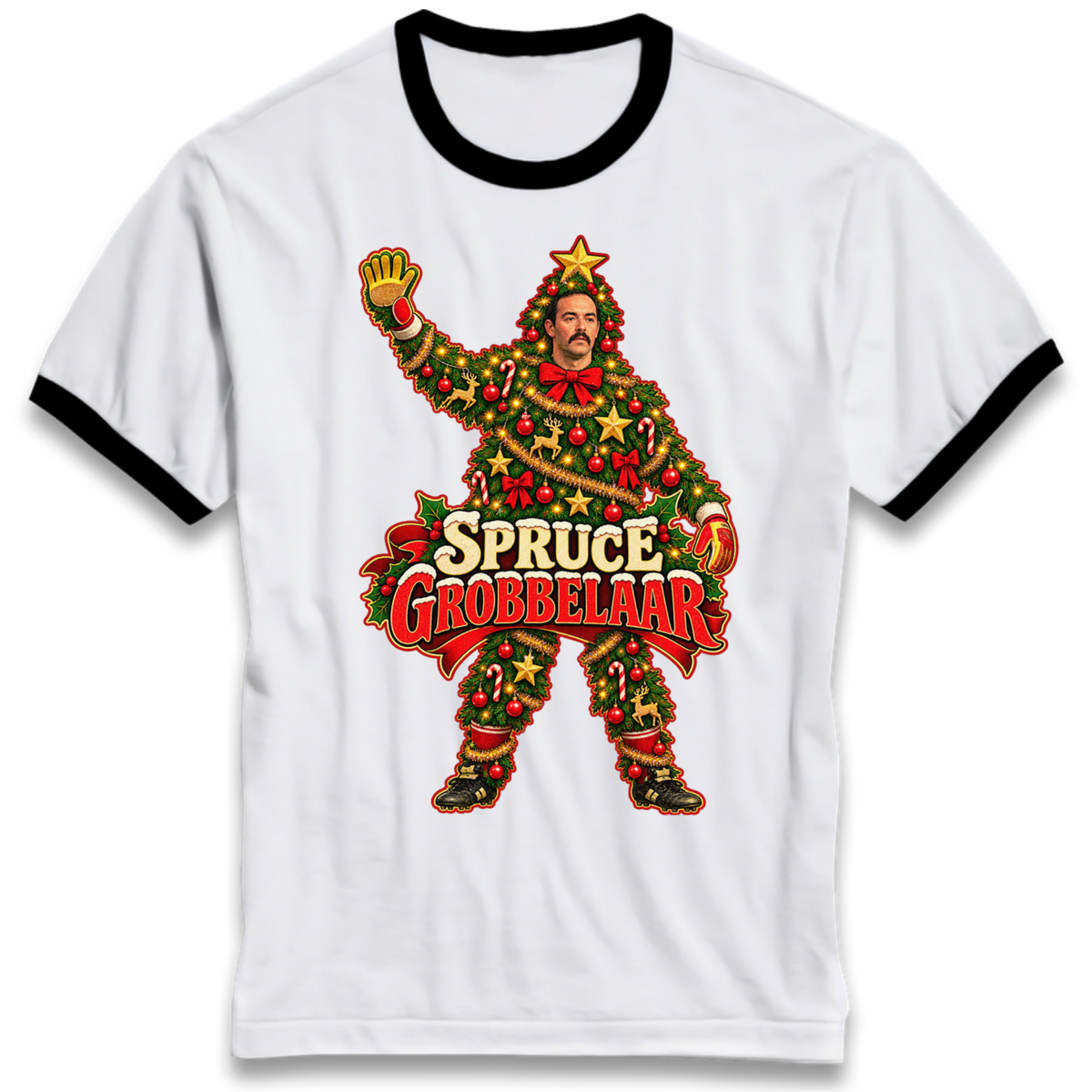 Retro Liverpool Christmas Ringer T-Shirt