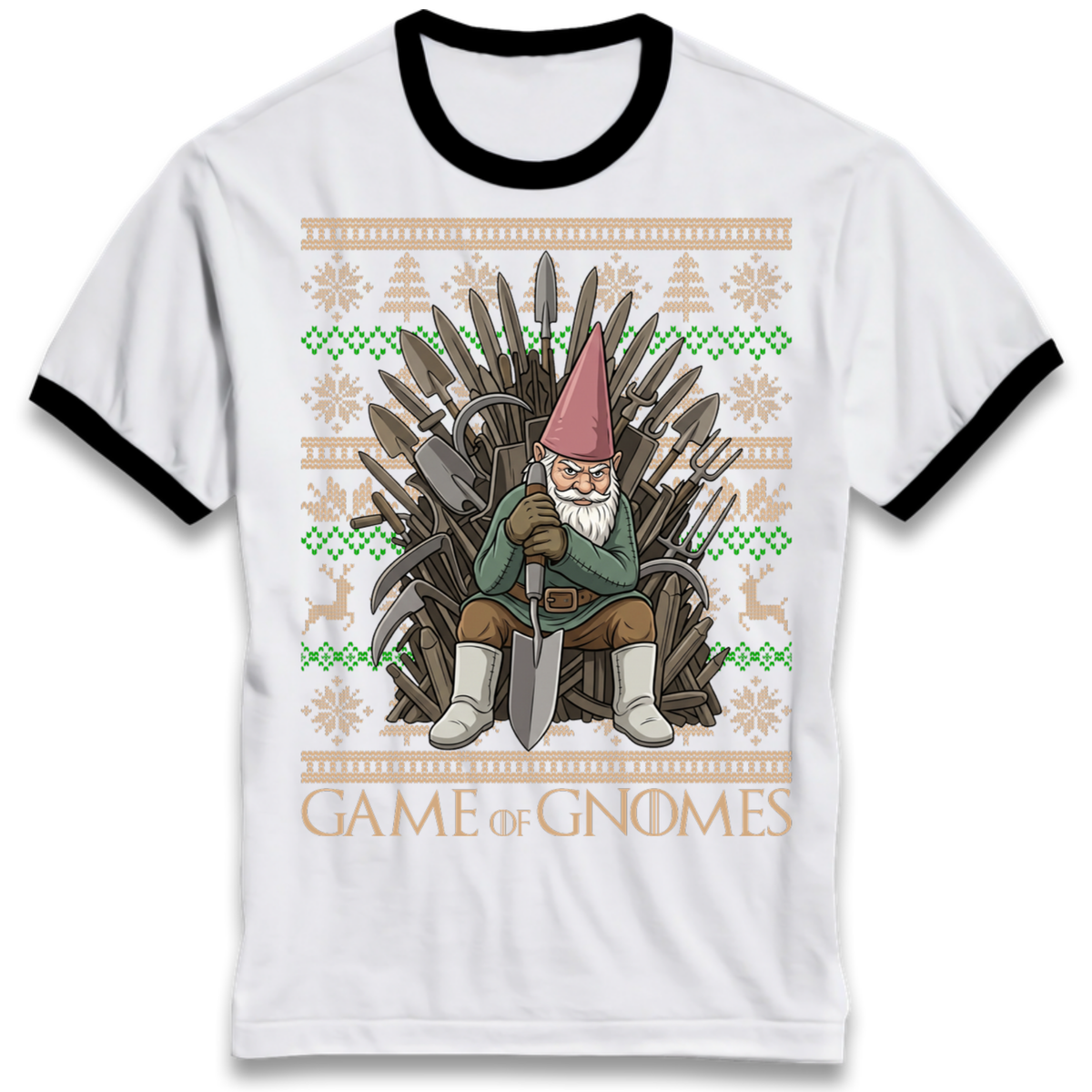 Christmas jumper Ringer T-Shirt