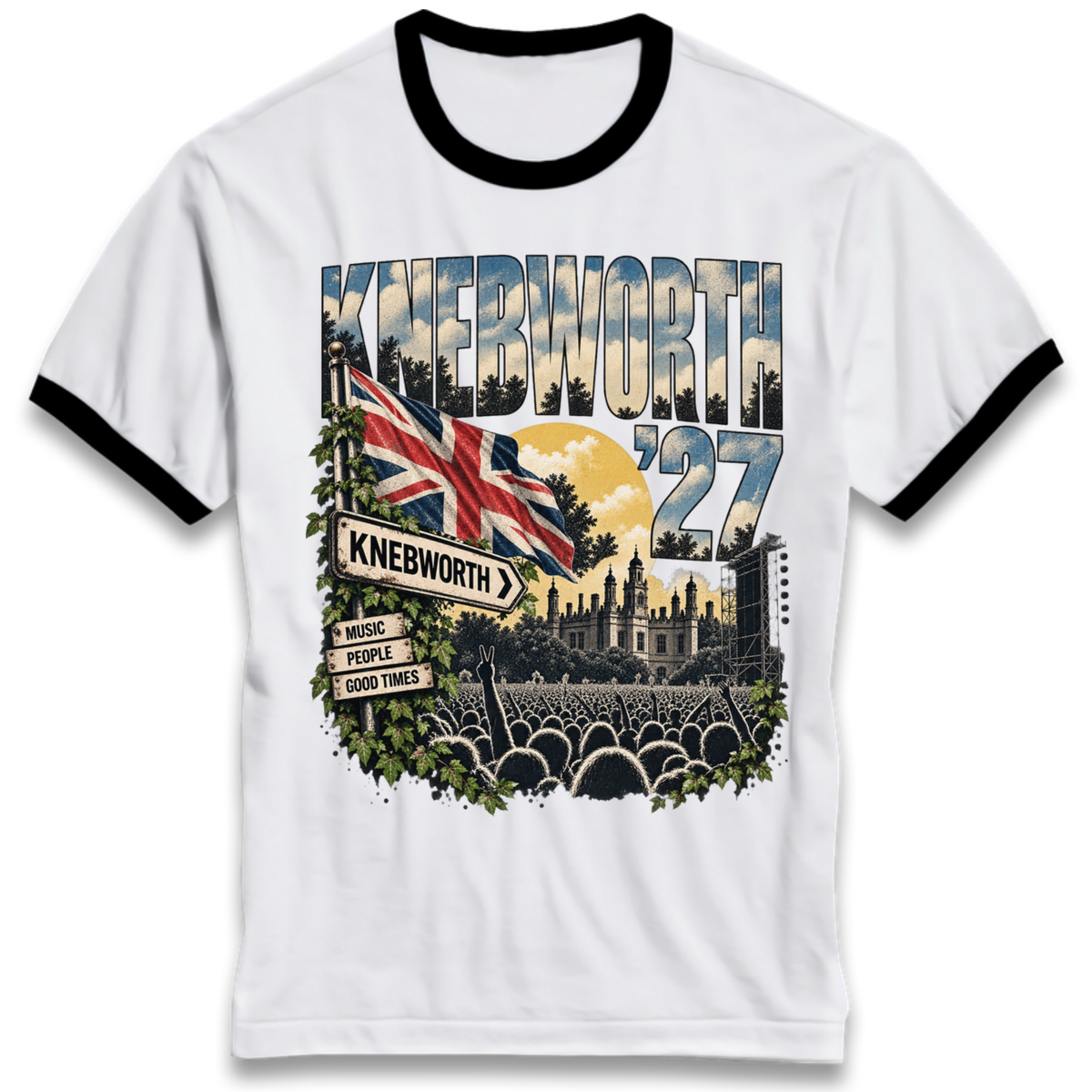 Oasis Knebworth Live '27 Ringer T-Shirt