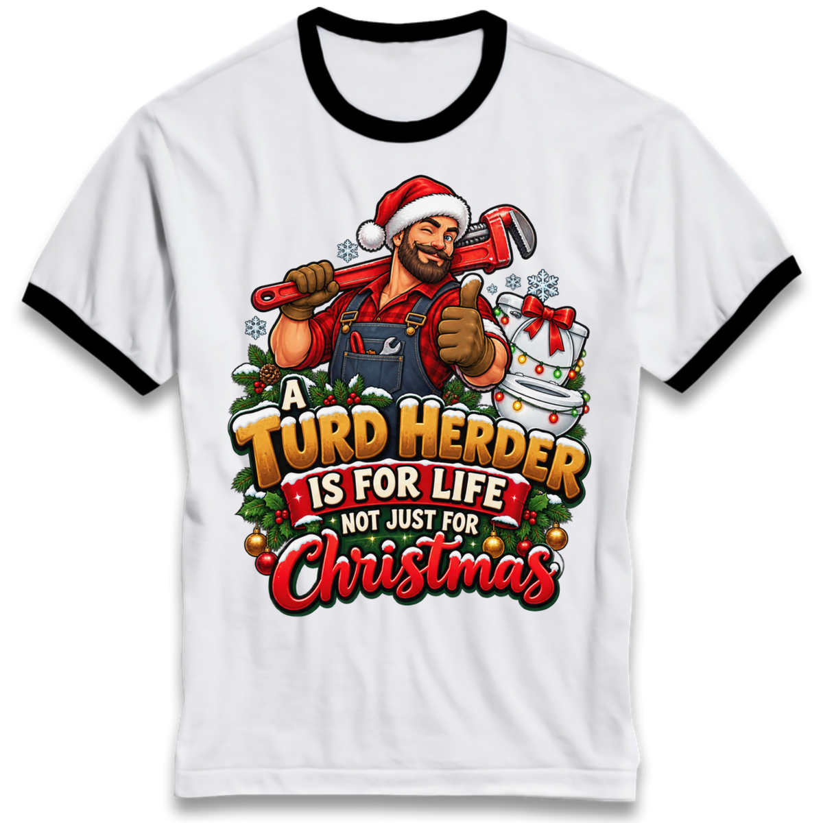 Plumbing Christmas Ringer T-Shirt