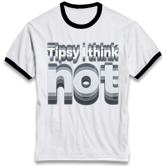 Tipsy I Think Not TikTok Viral Ringer T-Shirt